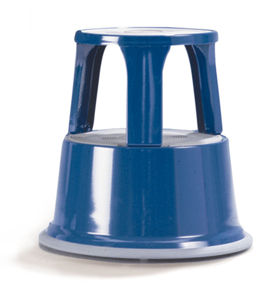 Stool on rollers, metal stool, blue, height 430 mm, 1 unit(s) - Luminix Health