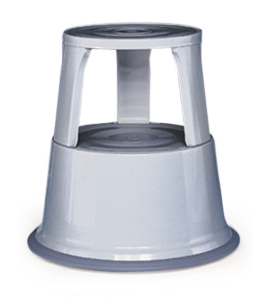 Stool on rollers, metal stool, light grey, height 430 mm, 1 unit(s) - Luminix Health