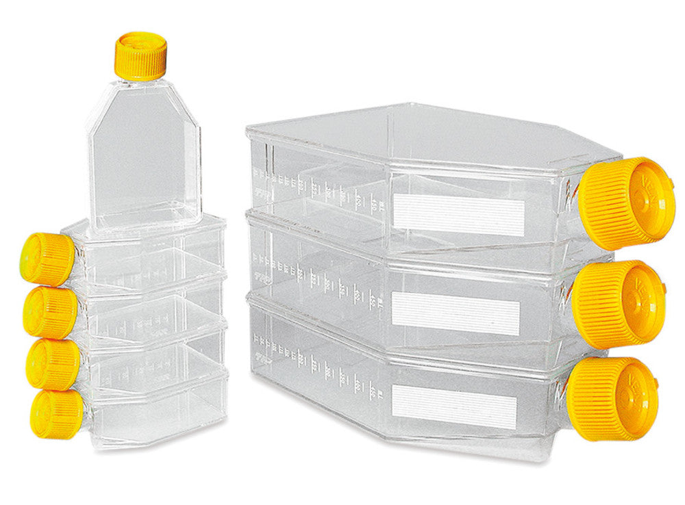 Tissue culture bottles, PS, sterile, L 205 x W 120 x H 45 mm, 690 ml, 36 unit(s) - Luminix Health