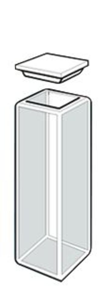 ROTILABO®-precision glass cuvette, macro, quartz glass, seamed lid, 3.5 ml - Luminix Health