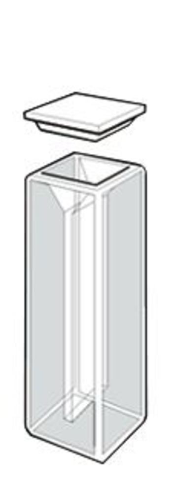ROTILABO®-precision glass cuvette, micro, quartz glass, seamed lid, 0.7 ml - Luminix Health