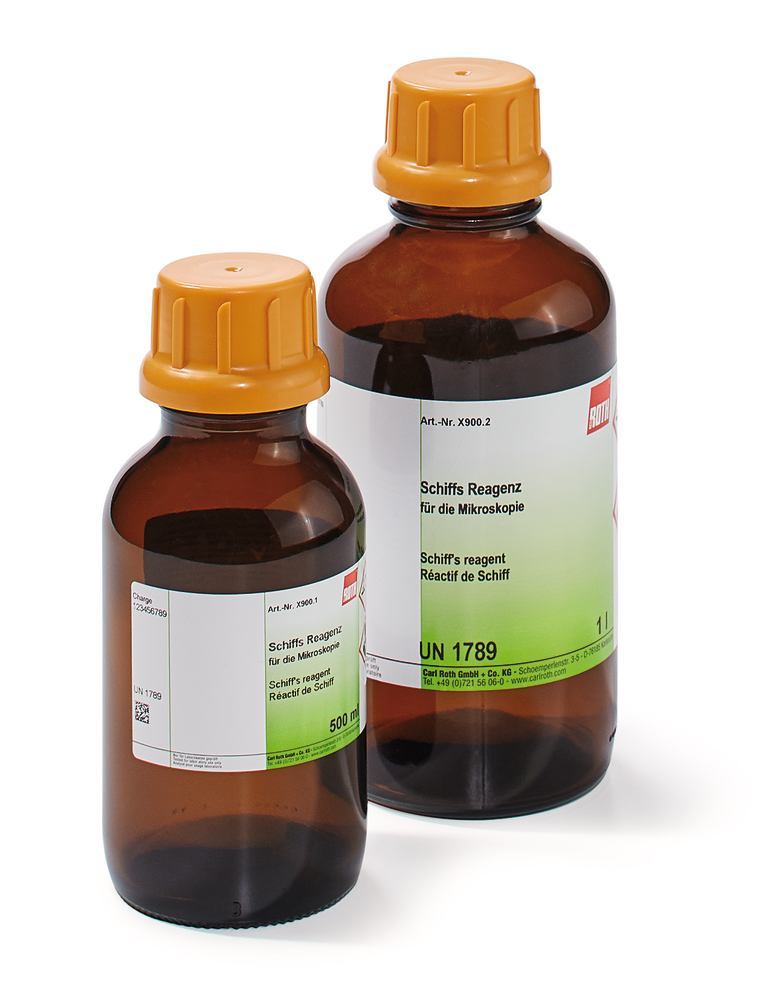 Schiff's reagent, for microscopy, 500 ml, glass - Luminix Health