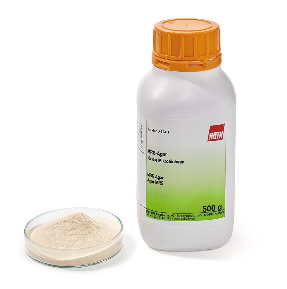 MRS Agar, for microbiology, 100 g, plastic - Luminix Health