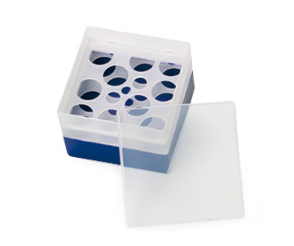 Rotilabo®-stor.box f.EPA screw top vials, 30/40 ml, violet, H 102 mm, 10 holes - Luminix Health