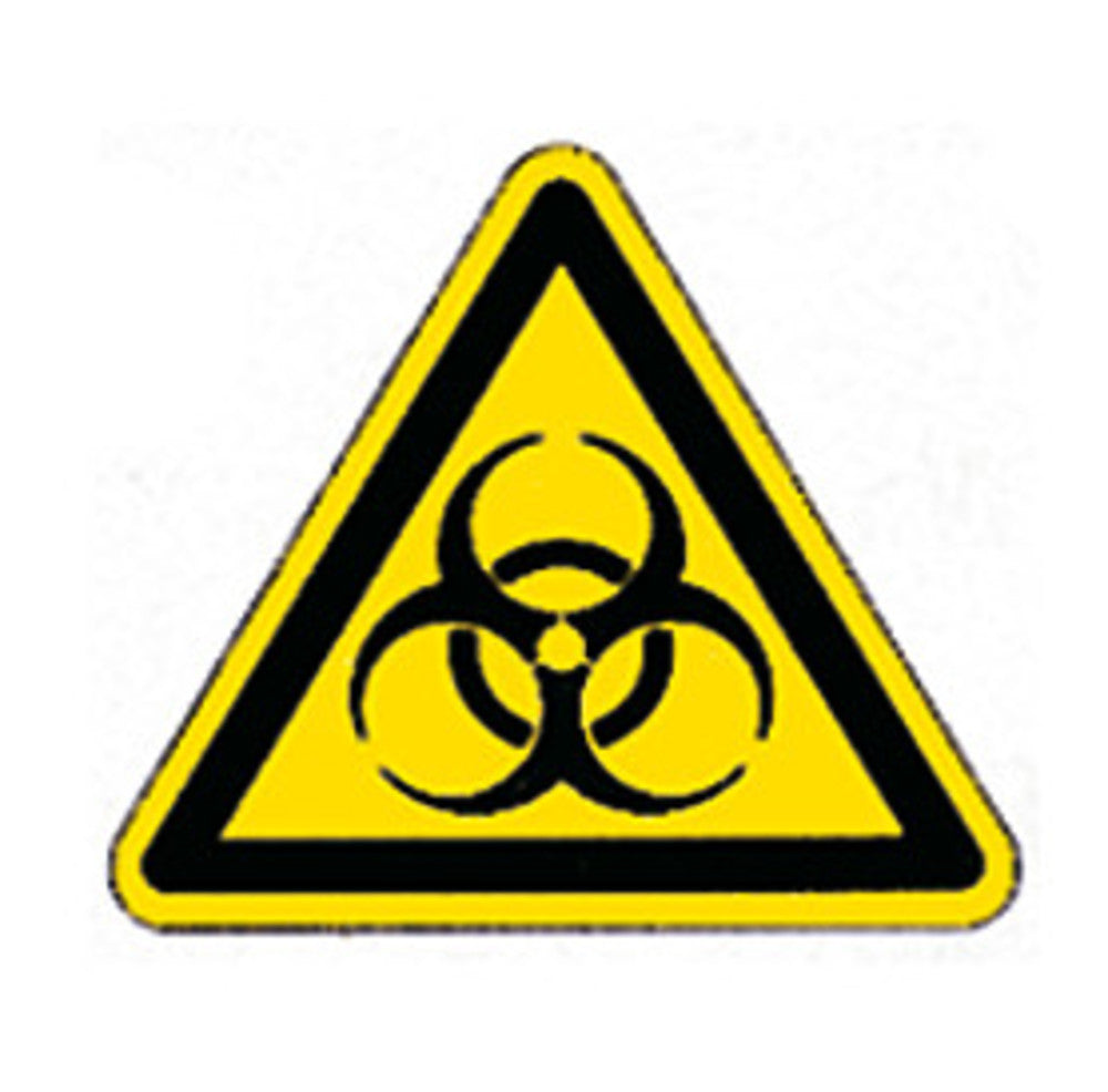 Warning sign, single label, PE film, Biohazard, 200 mm, 1 unit(s) - Luminix Health