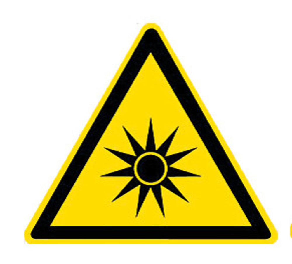 Warning sign, single label, PE film, optical radiation, 1 unit(s) - Luminix Health