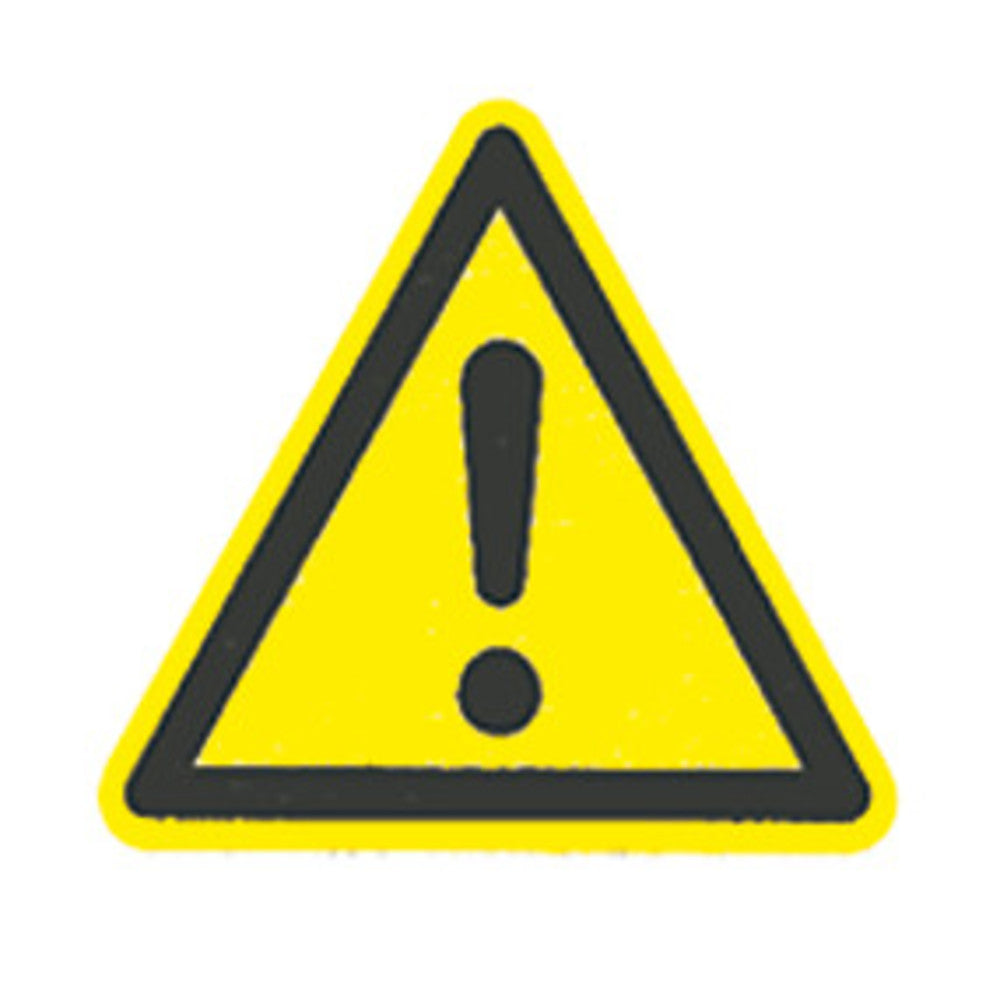 Warning sign, single label, PE film, One hazardous area, 100 mm, 1 unit(s) - Luminix Health