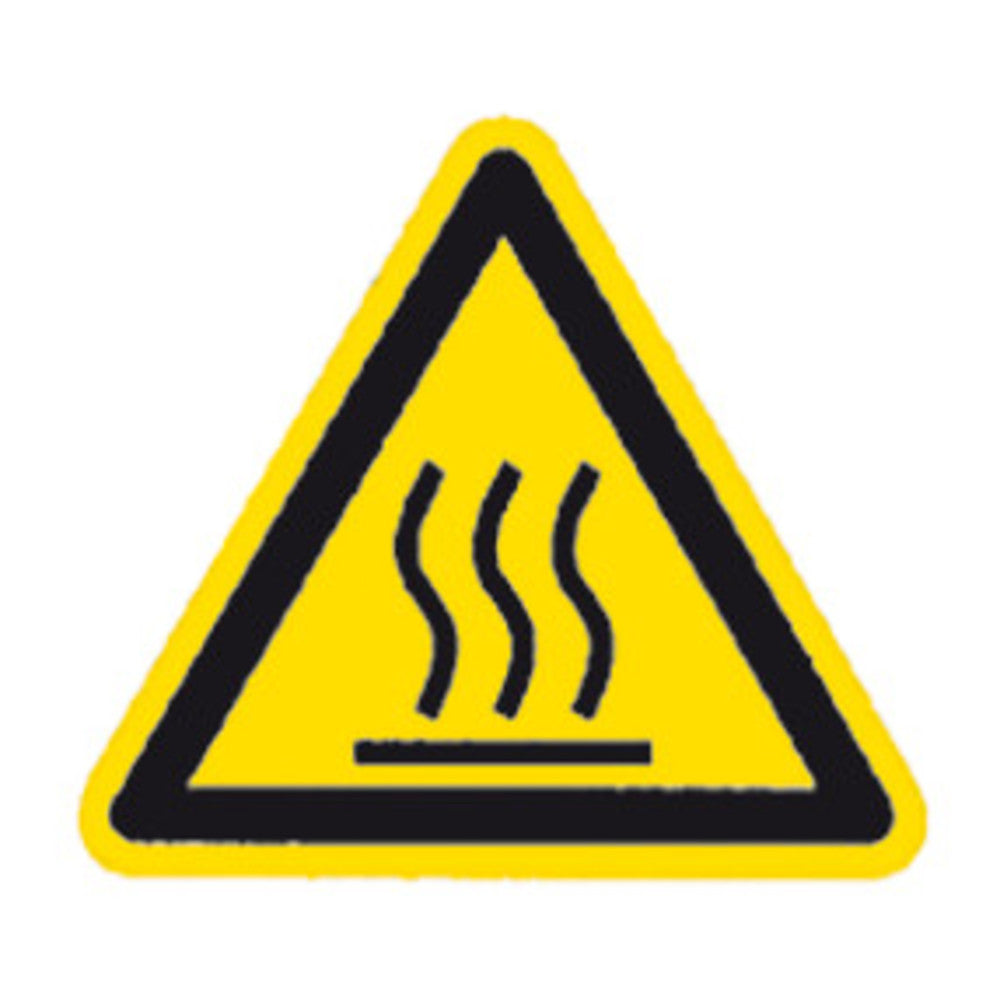 Warning sign, single label, PE film, Hot surface, 200 mm, 1 unit(s) - Luminix Health