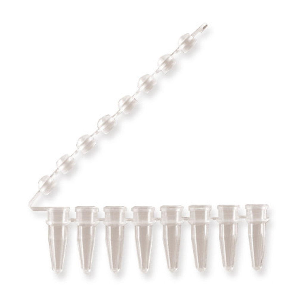 PCR reaction vials, 8 tube strips, 0,2ml, attached convex cap strips - Luminix Health
