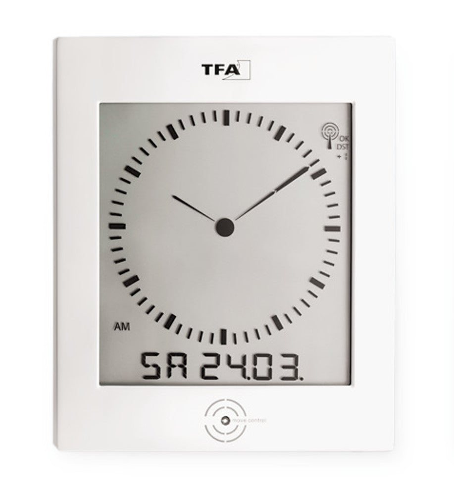 Radio wall clock w. room climate display, W 220 x D 31 x H 265 mm, 580 g - Luminix Health