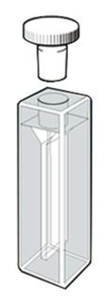 ROTILABO®-precision glass cuvette, micro, quartz glass, stopper, 0.7 ml - Luminix Health