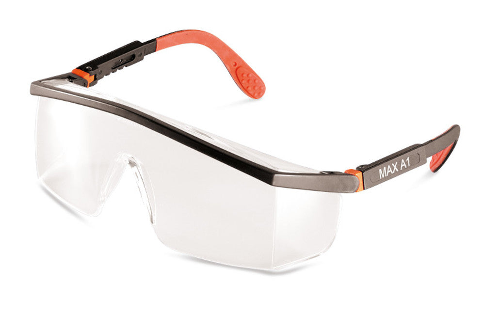 Safety glasses Max A1, acc. to EN 166, PC, scratch proof, 1 unit(s) - Luminix Health