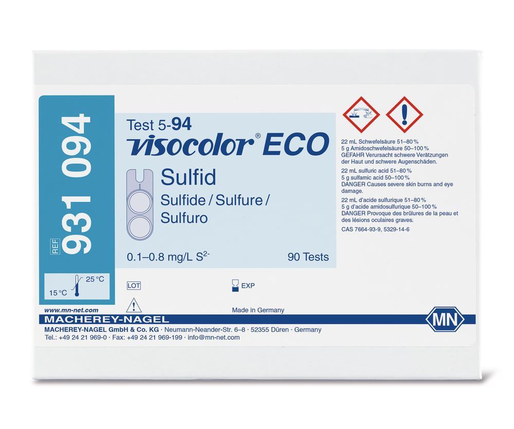 VISOCOLOR® ECO test kit, sulphide S2-, 1 unit(s) - Luminix Health