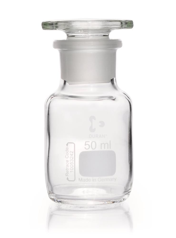 Wide neck storage bottle, glass stopper, DURAN®, clear, 2000 ml, 1 unit(s) - Luminix Health