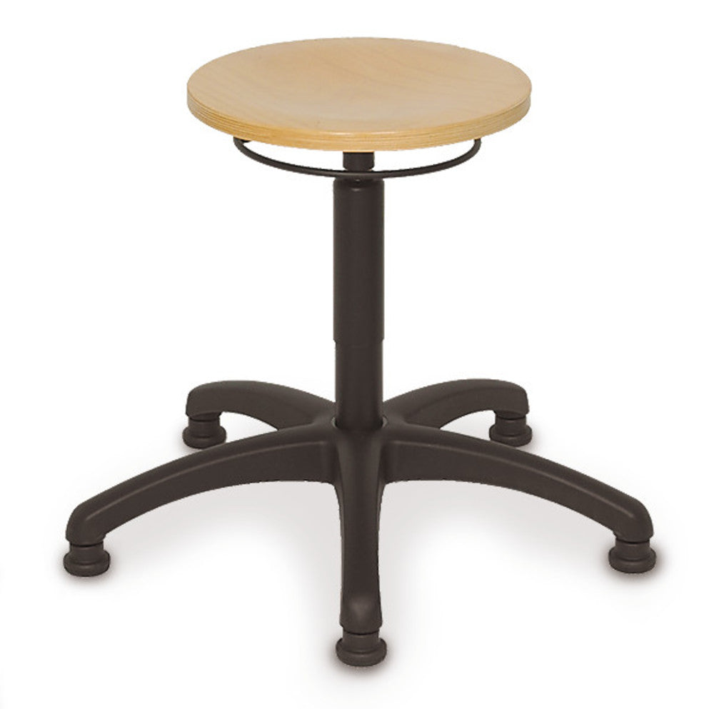 Stool, standard, glides, beech, natural, seat height 400 - 600 mm, 1 unit(s) - Luminix Health
