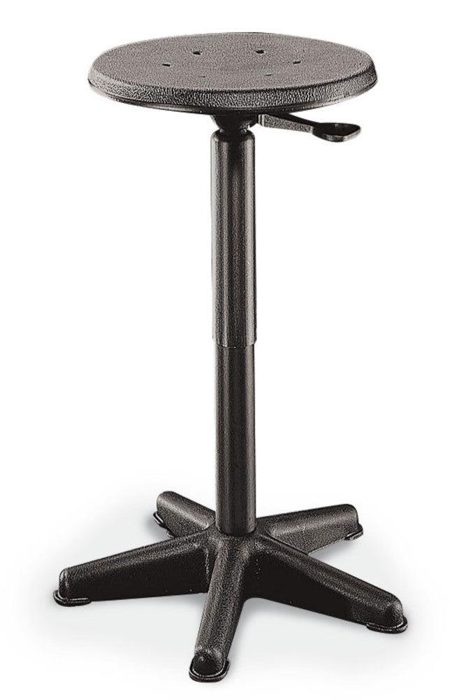 Stool, comfort model, PU, black, seat height 440 - 630 mm, 1 unit(s) - Luminix Health