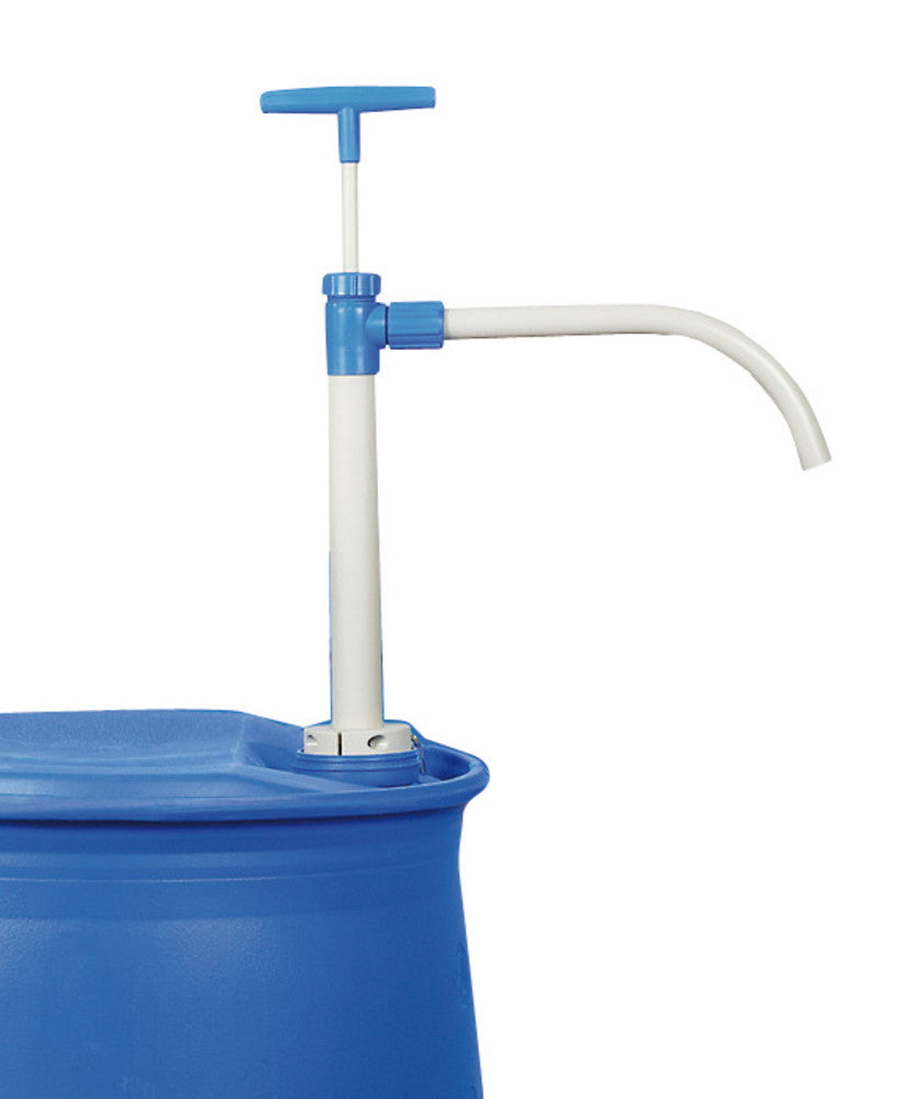 Barrel pump, PP, with curved nozzle, immersion depth 500 mm, 200 ml/stroke - Luminix Health