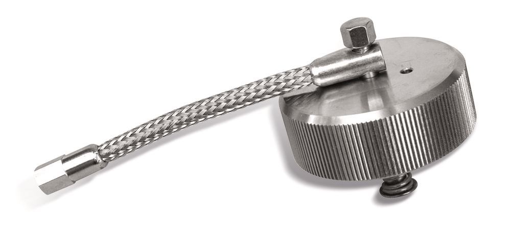 screw cap 1 1/2 inch, stainl. st., seals made of PTFE, with pressure relief - Luminix Health