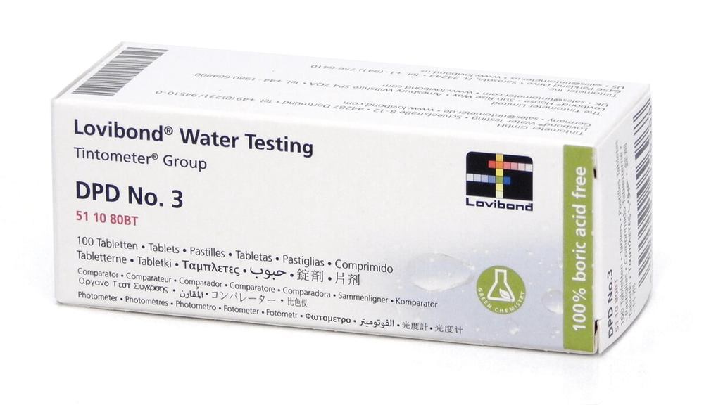 DPD No. 3 reagent tablets, tot. chlorine, for Photometer MD100, 100 unit(s) - Luminix Health