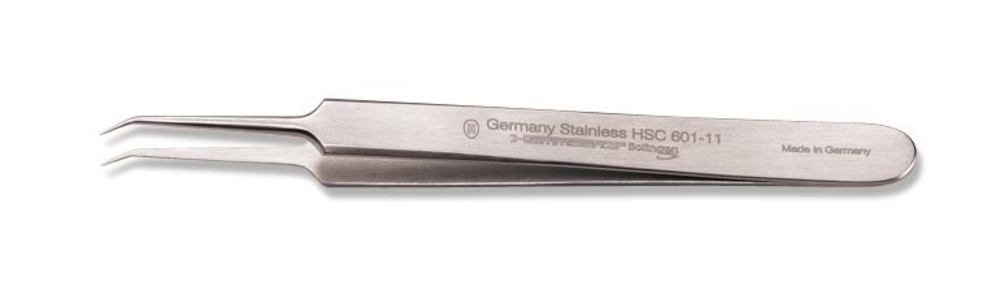Micro forceps, type no. 5-45, angled 45°, to the side, W of tip 0.3 mm, L 110 mm - Luminix Health