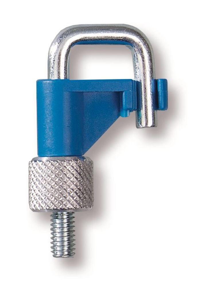 Hose clamps for hose outer Ø, up to 10 mm, blue, PVDF/steel, 1 unit(s) - Luminix Health