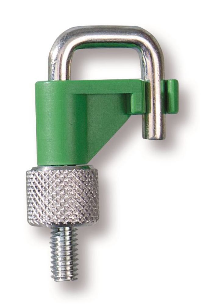 Hose clamps for hose outer Ø, up to 10 mm, green, PVDF/steel, 1 unit(s) - Luminix Health
