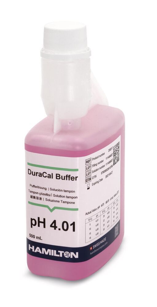 Buffer solution DuraCal pH 4.01 (25 °C) 250 ml, Hamilton, art. 25AX.2
