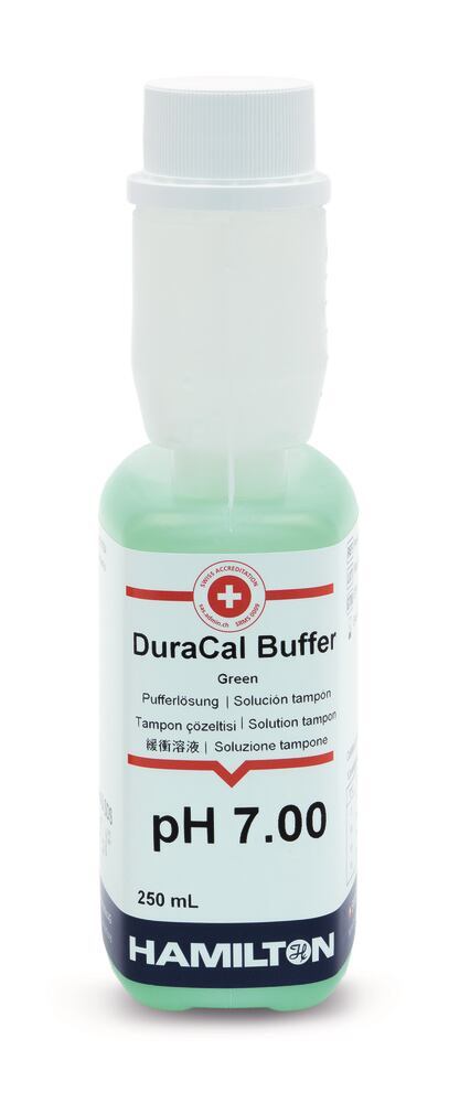 Buffer solution DuraCal pH 7.00 (25 °C) 250 ml, Hamilton, art. 25AY.2