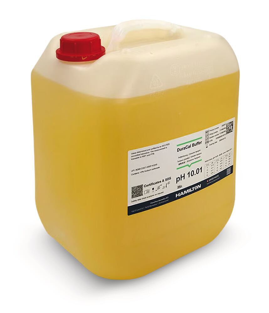 Buffer solution DuraCal pH 10.01 (25 °C) 250 ml, Hamilton, art. 25C1.2