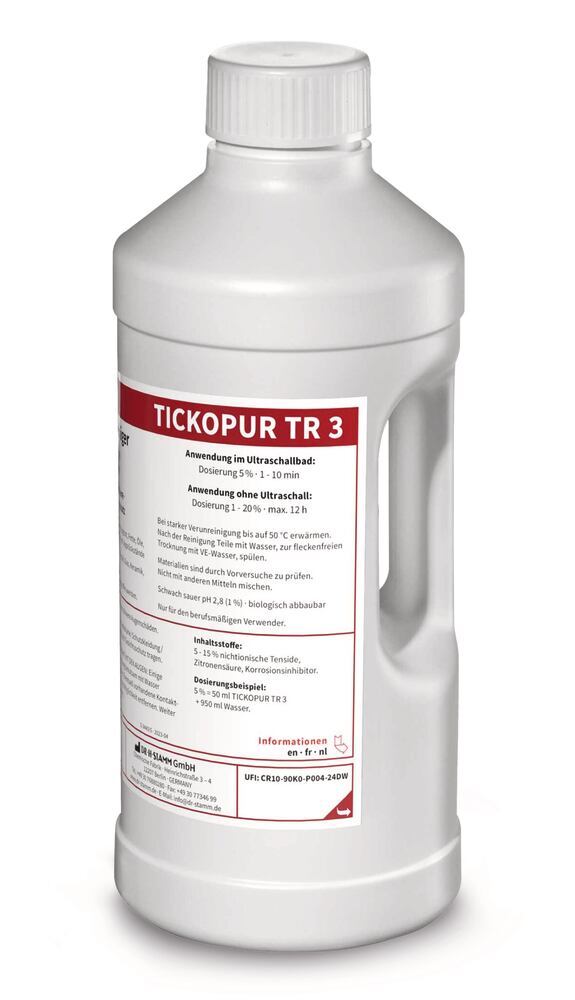 TICKOPUR TR 3, ultrasonic cleaner 1 l, Bandelin, art. 2C3W.1