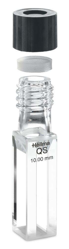 Sealable cuvette 117F-QS, 10 × 4 mm, quartz glass 1.4 ml, Hellma, art. 117104F1040