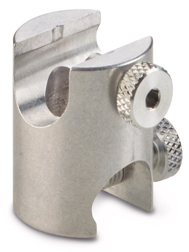 Double bosshead MicroFix aluminium with knurled screws, Usbeck, art. 2380