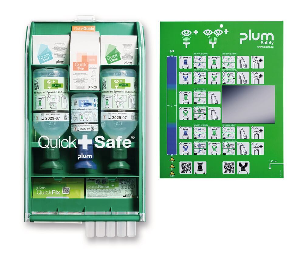 QuickSafe Box Complete for eye irrigation and wound care
