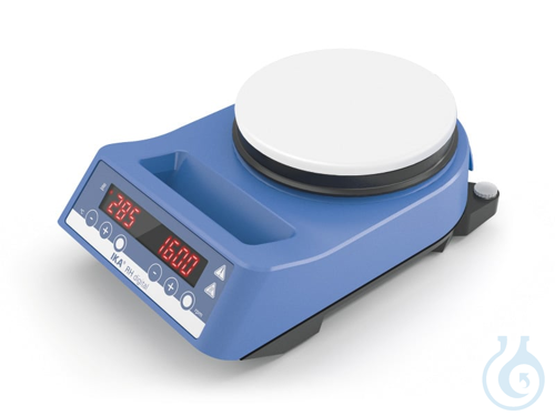 RH digital-white S003, Magnetic stirrer with heating, enamel plate with Swiss pl