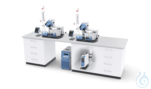 RV 10 digital pro V double Complete S002 , Rotary evaporator complete solution w