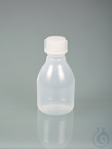 Narrow-necked bottle, LDPE transp., 30 ml, w/ cap