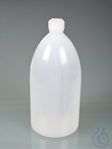 Narrow-necked bottle, LDPE transp., 2000 ml, w/cap