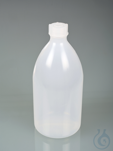 Narrow-necked bio-bottles PE, Green LDPE, 1000 ml