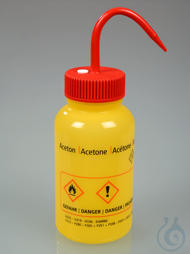 Safety wash bottle ''acetone'', LDPE, 500 ml