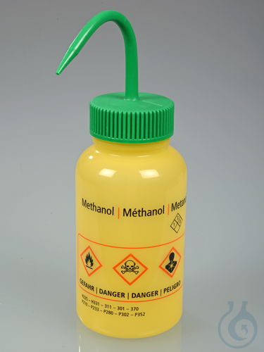 Wide-necked wash bottle ''methanol'', 500 ml