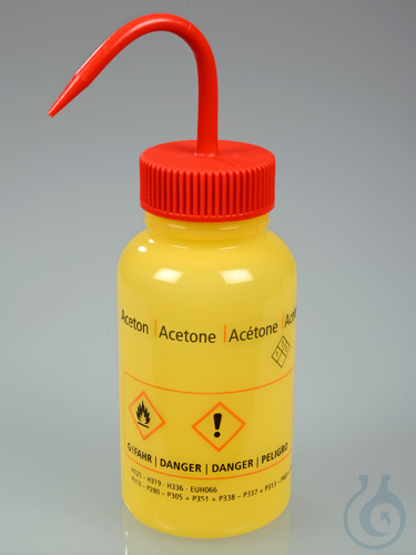 Wide-necked wash bottle ''acetone'', LDPE, 500 ml