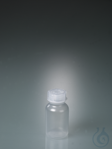 Wide-necked bottle, PP, round, 100 ml, w/ cap