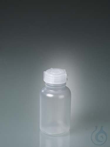 Wide-necked bottle, PP, round, 250 ml, w/ cap