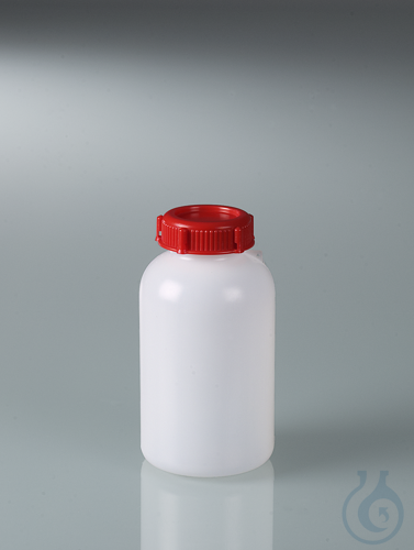 Sealable wide-necked bottle, HDPE, 500 ml, w/ cap