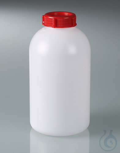 Sealable wide-necked bottle, HDPE, 2000 ml, w/ cap