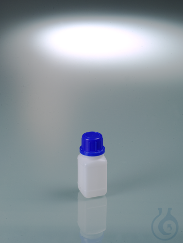 Narrow-necked reagent bottle, HDPE, 100 ml, w/ cap