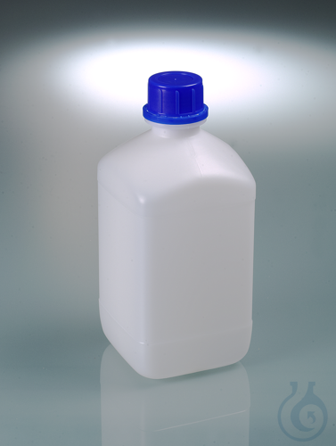 Narrow-necked reagent bottle, HDPE, 2500ml, w/ cap