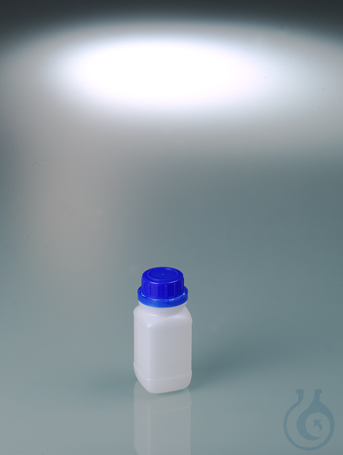 Wide-necked reagent bottle, HDPE, 100 ml, w/ cap