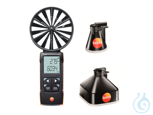 testo 417 Kit 1 – vane anemometer , with, measurement funnels