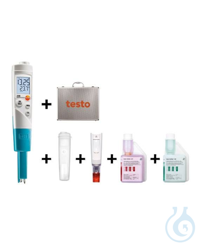 testo 206-pH1 starter set, for liquids ,, pH/temperature measuring instrument